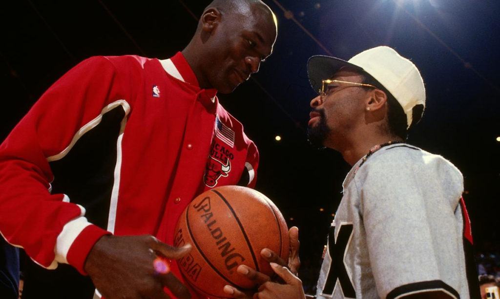 Michael Jordan et Spike Lee, aka Mars Blackmon