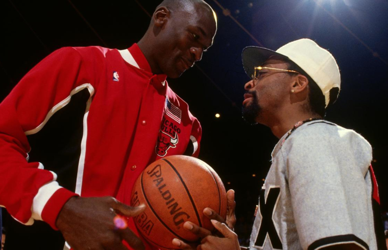 Michael Jordan et Spike Lee, aka Mars Blackmon